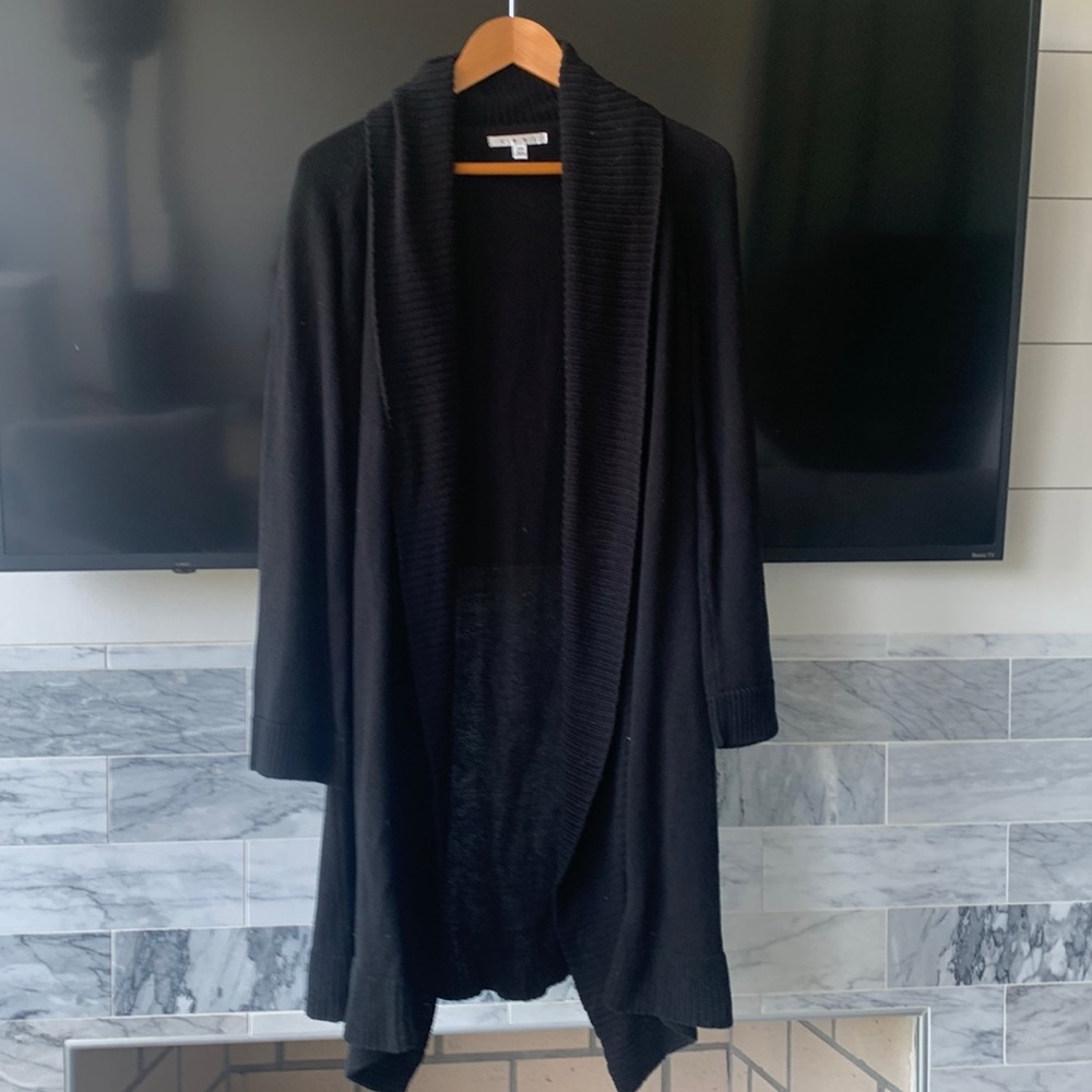 CAbi shawl sweater- xs black